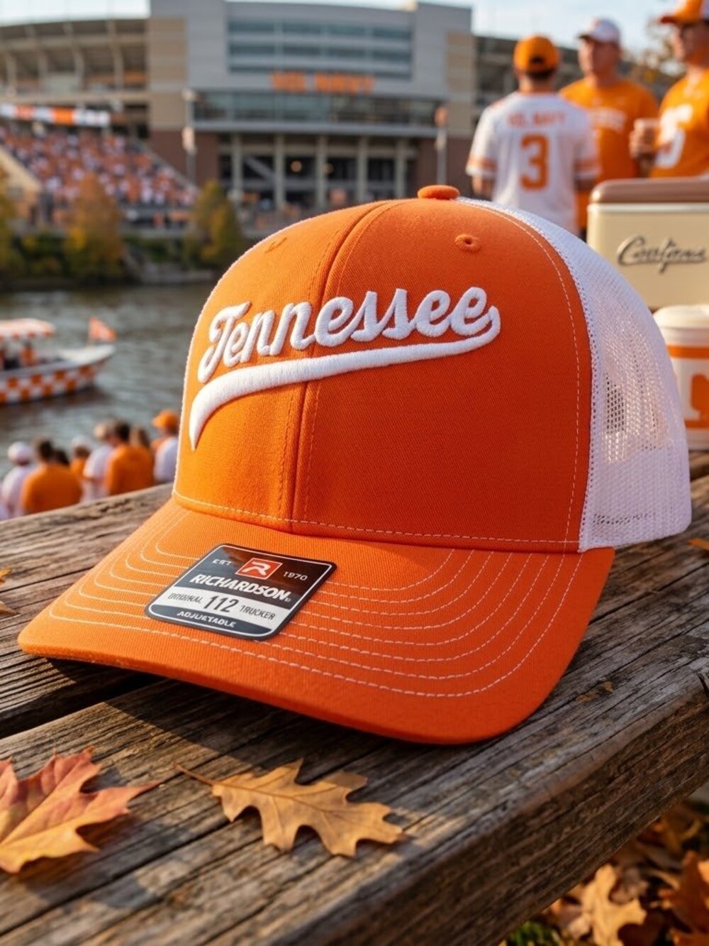Tennessee Vols Hat Richardson 112 Trucker Snapback Cap Orange White Script New